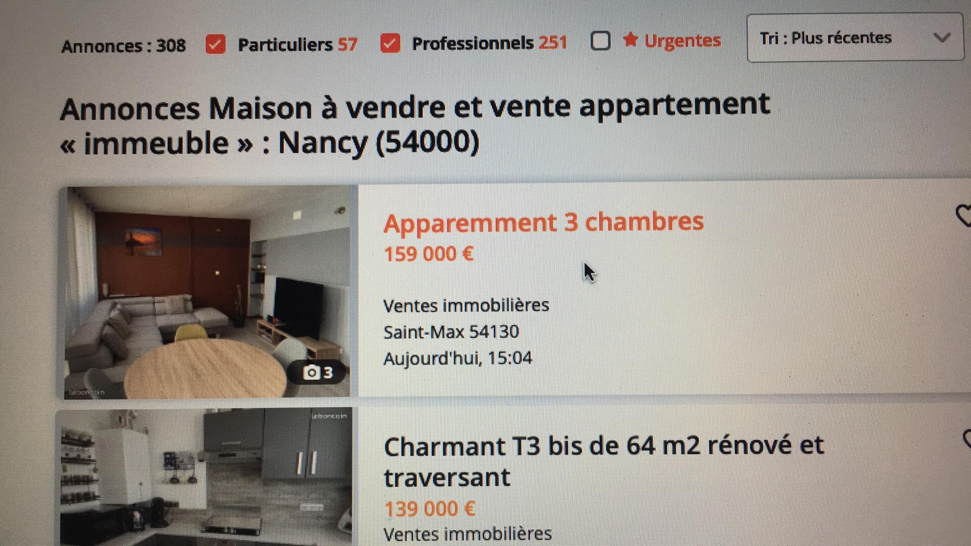On ne sait pas trop s’il y a trois chambres…